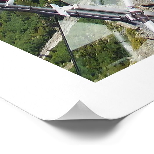 Chamonix in de vallei, Franse Alpen Poster (Hoek)