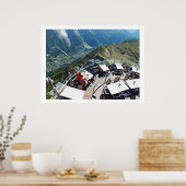 Chamonix in de vallei, Franse Alpen Poster (Keuken)