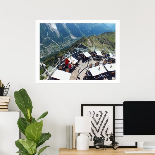 Chamonix in de vallei, Franse Alpen Poster (Thuiskantoor)