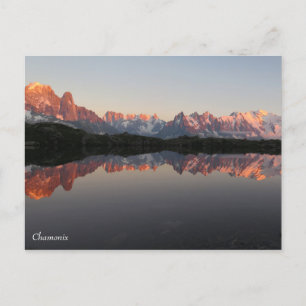 Chamonix Lac de Cheserys sunset Briefkaart