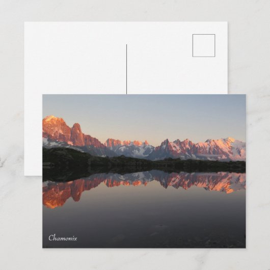 Chamonix Lac de Cheserys sunset Briefkaart (Voorkant / Achterkant)