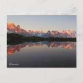 Chamonix Lac de Cheserys sunset Briefkaart (Voorkant)