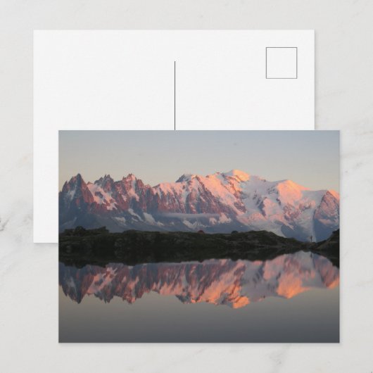 Chamonix Lac de Cheserys sunset Briefkaart (Voorkant / Achterkant)
