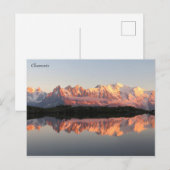 Chamonix Lac de Cheserys sunset Briefkaart (Voorkant / Achterkant)
