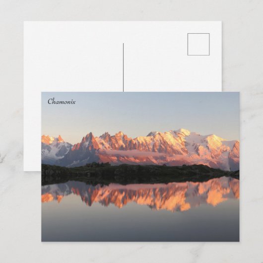 Chamonix Lac de Cheserys sunset Briefkaart (Voorkant / Achterkant)