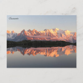 Chamonix Lac de Cheserys sunset Briefkaart