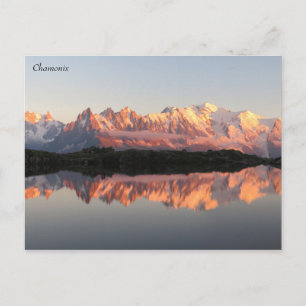Chamonix Lac de Cheserys sunset Briefkaart