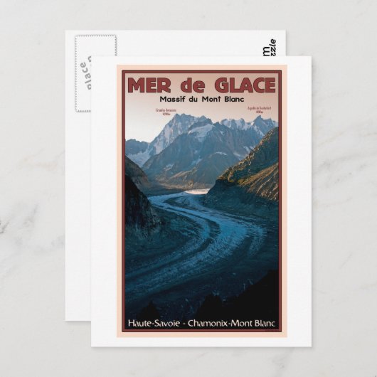 Chamonix - Mer de Glace Briefkaart (Voorkant / Achterkant)