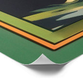 Chamonix, Mont Blan,  Ski Poster (Hoek)