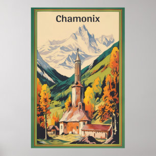 Chamonix, Mont Blan,  Ski Poster