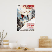 Chamonix Mont-Blanc 1910 POSTERAFDRUK A5-A1 Frans Poster (Keuken)
