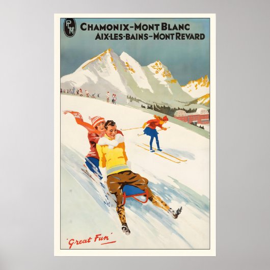 Chamonix Mont-Blanc Aix les Bains Mont Revard Poster (Voorkant)