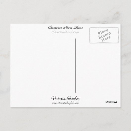 Chamonix-Mont Blanc Briefkaart (Achterkant)