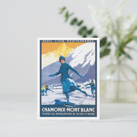  Chamonix Mont Blanc Briefkaart (Staand voorkant)