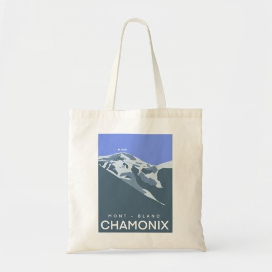 Chamonix, Mont Blanc, digitaal afbeelding Tote Bag (Voorkant)