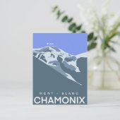 Chamonix, Mont-Blanc, digitaal getekend, souvenir Briefkaart (Staand voorkant)
