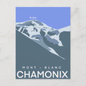 Chamonix, Mont-Blanc, digitaal getekend, souvenir Briefkaart (Voorkant)