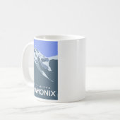 Chamonix, Mont-Blanc, digitaal getekend, souvenir Koffiemok (Voorkant links)
