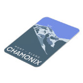 Chamonix, Mont-Blanc, digitaal getekend, souvenir Magneet (Linkerzijde)