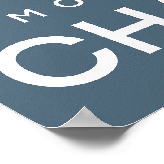 Chamonix, Mont-Blanc, digitaal getekend, souvenir Poster (Hoek)