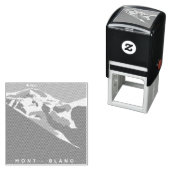 Chamonix, Mont-Blanc, digitaal getekend, souvenir Zelfinktende Stempel (In situ)