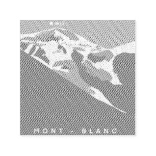 Chamonix, Mont-Blanc, digitaal getekend, souvenir Zelfinktende Stempel
