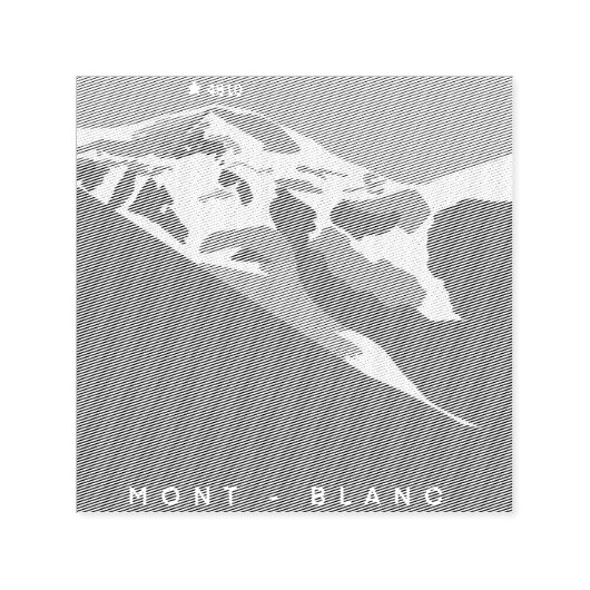 Chamonix, Mont-Blanc, digitaal getekend, souvenir Zelfinktende Stempel (Design)