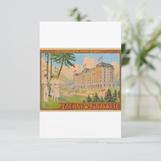 Chamonix Mont Blanc France Travel Save The Date (Staand voorkant)