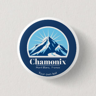 Chamonix Mont Blanc Frankrijk bozeman gift Ronde Button 3,2 Cm