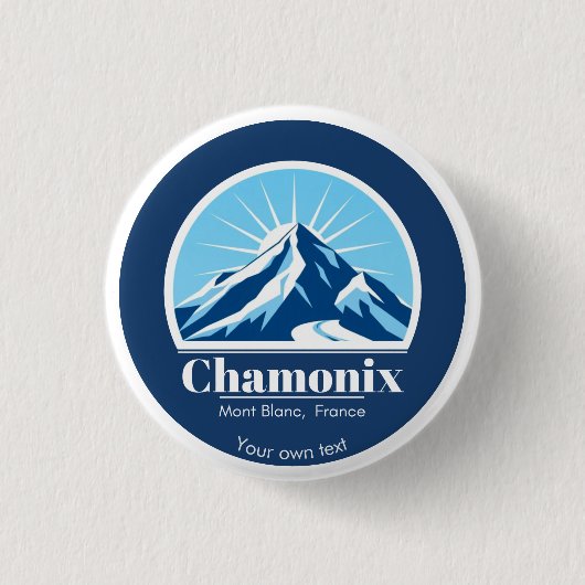 Chamonix Mont Blanc Frankrijk bozeman gift Ronde Button 3,2 Cm (Voorkant)