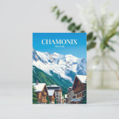 Chamonix-Mont-Blanc Frankrijk Briefkaart (Staand voorkant)