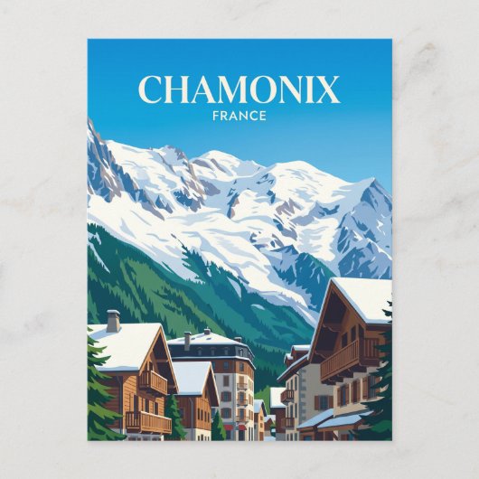 Chamonix-Mont-Blanc Frankrijk Briefkaart (Voorkant)