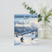 Chamonix-Mont-Blanc Frankrijk Briefkaart (Staand voorkant)
