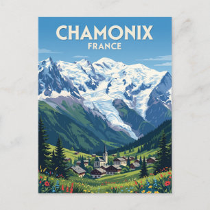 Chamonix-Mont-Blanc Frankrijk Briefkaart