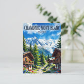 Chamonix-Mont-Blanc Frankrijk Briefkaart (Staand voorkant)