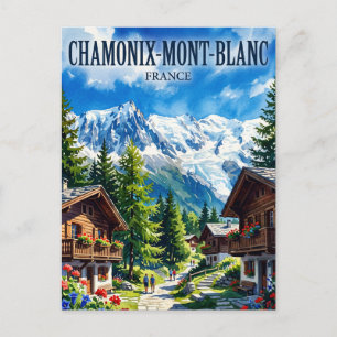 Chamonix-Mont-Blanc Frankrijk Briefkaart