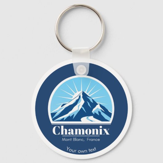 Chamonix Mont Blanc Frankrijk cadeau souvenir Sleutelhanger (Voorkant)