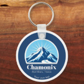 Chamonix Mont Blanc Frankrijk cadeau souvenir Sleutelhanger (Voorkant)