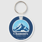 Chamonix Mont Blanc Frankrijk cadeau souvenir Sleutelhanger (Achterkant)