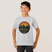Chamonix Mont Blanc Frankrijk en Italië grenzen T-shirt (Voorkant volledig)