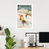 Chamonix, Mont Blanc Frankrijk Groot Plezier Vinta Poster (Thuiskantoor)