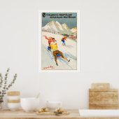 Chamonix, Mont Blanc Frankrijk Groot Plezier Vinta Poster (Keuken)