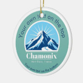 Chamonix Mont Blanc Frankrijk Kerstmis Keramisch Ornament (Links)