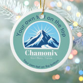 Chamonix Mont Blanc Frankrijk Kerstmis Keramisch Ornament