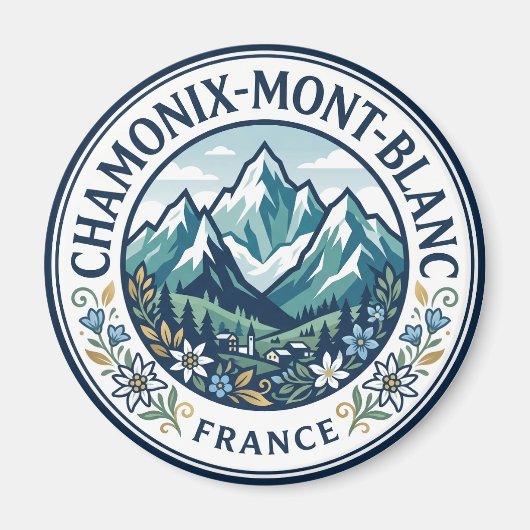 Chamonix-Mont-Blanc Frankrijk Magneet (Voorkant)