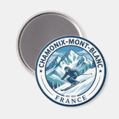 Chamonix-Mont-Blanc Frankrijk Magneet (Voorkant / Achterkant)