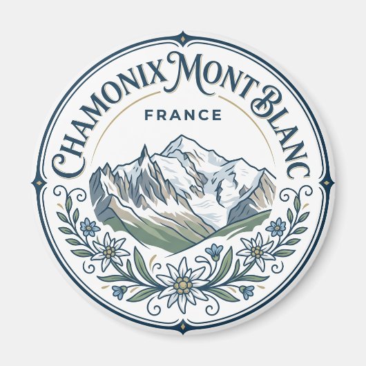 Chamonix-Mont-Blanc Frankrijk Magneet (Voorkant)
