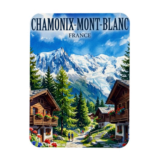 Chamonix-Mont-Blanc Frankrijk Magneet (Verticaal)