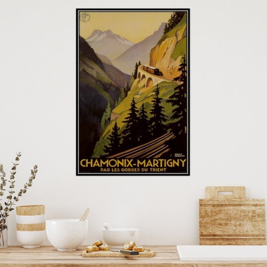  Chamonix, Mont-Blanc, Frankrijk - Poster (Keuken)