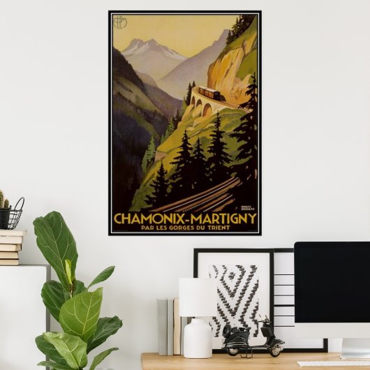 Chamonix, Mont-Blanc, Frankrijk - Poster (Thuiskantoor)
